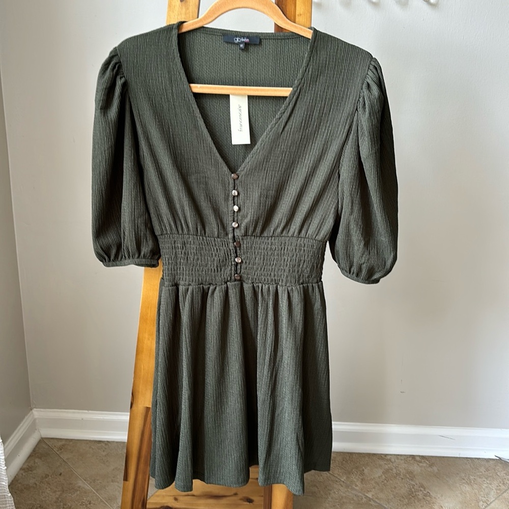 Olive Green Glo Fashion London Dress - M